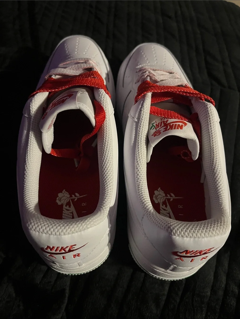 Nike Women’s Low-Top Sneakers in White, Red, and Green